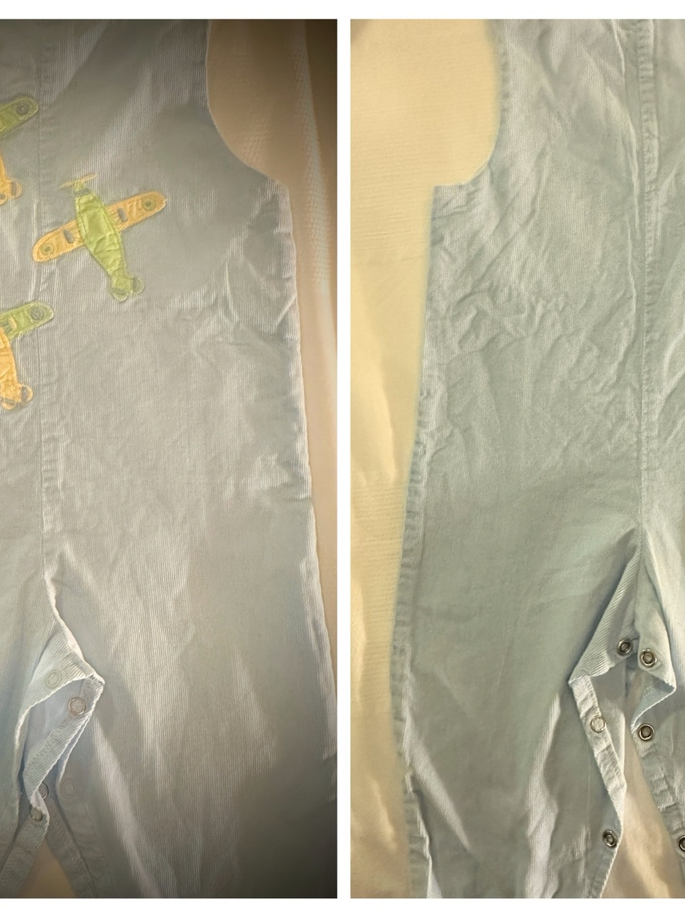 The Bailey Boys size 24 Month Blue One-Piece Romper with Airplane Appliqués